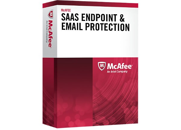 McAfee SaaS Endpoint & Email Protection Suite - subscription license (1 year) + 1 Year Gold Support - 1 node