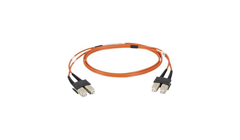 Black Box 3M SC/SC Duplex Multimode 50/125 OM2 Fiber Cable, Orange, 10ft