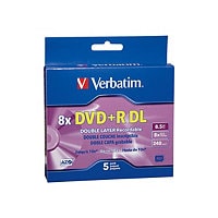 Verbatim - DVD+R DL x 5 - 8.5 GB - storage media