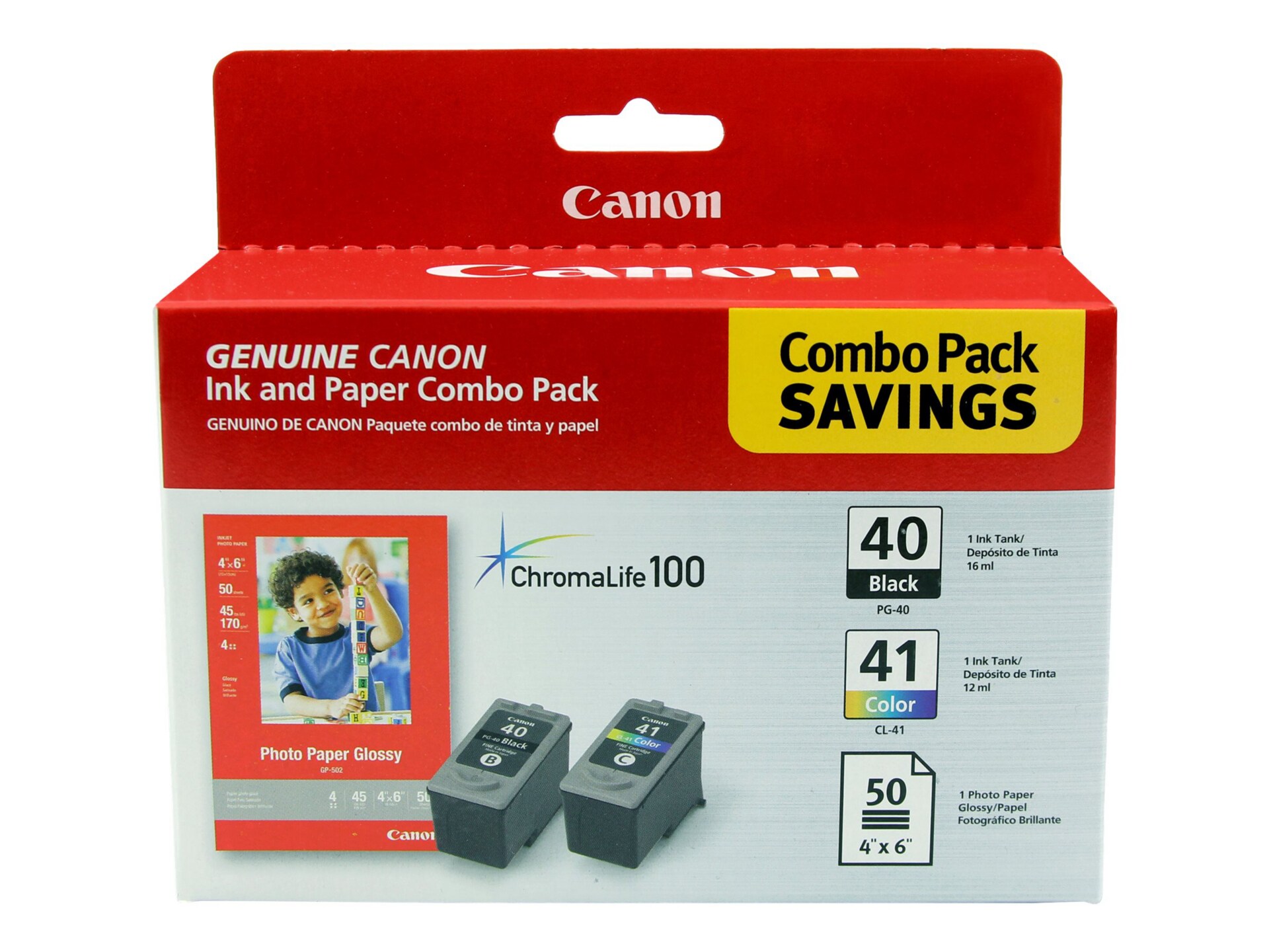 Canon PG-40 & CLI-41 Ink and Paper Set