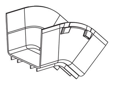 Panduit FiberRunner 4x4 System Fittings - cable raceway angled fitting