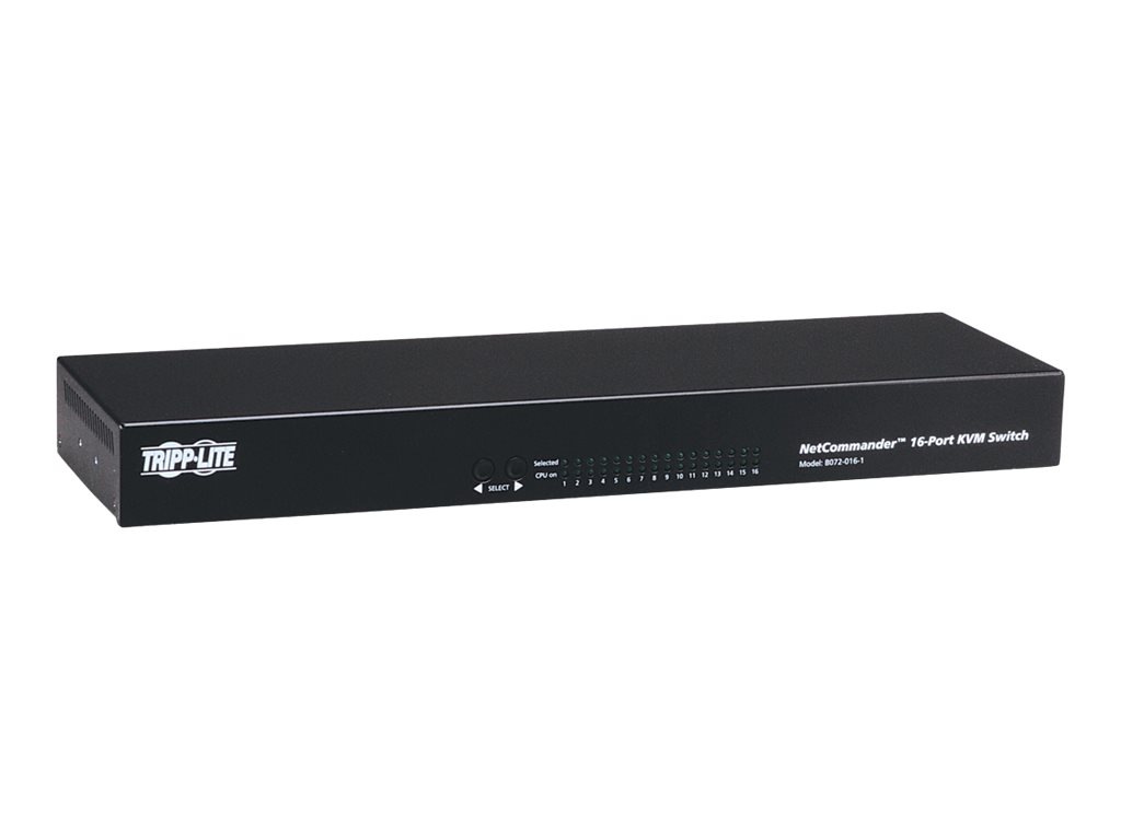 Tripp Lite 16-Port Cat5 KVM Switch VGA USB PS/2 1URM Rackmount - KVM switch - 16 ports - TAA Compliant