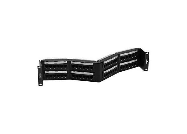 Leviton eXtreme 6+ Angled Patch Panel - patch panel - 19"