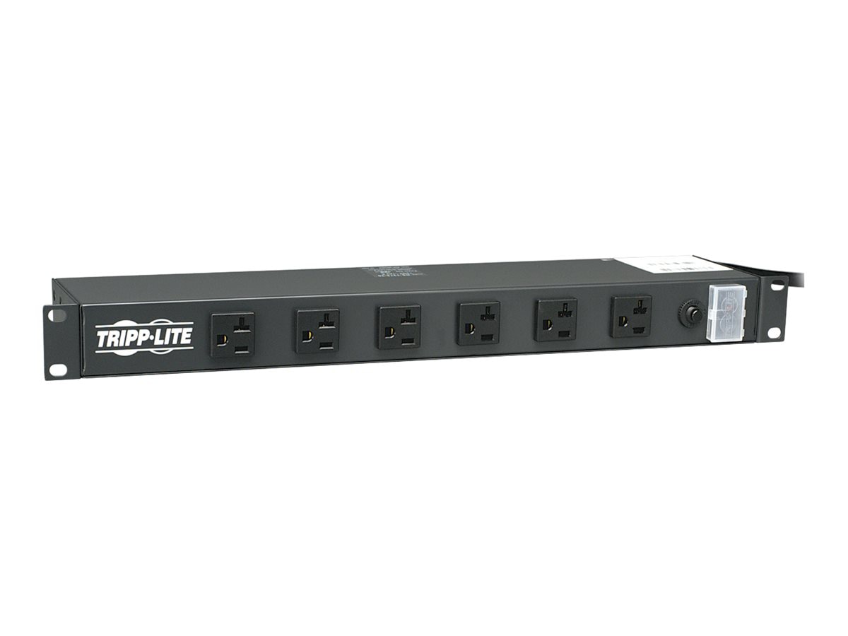 Tripp Lite Power Strip Rackmount Metal 120V 5-15/20R 12 Outlet 15' Cord 1U - power distribution strip