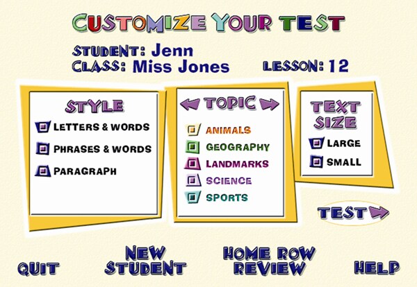 Sunburst Type to Learn Assessment