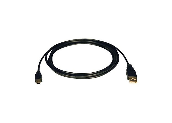 Tripp Lite 6ft USB 2.0 Hi-Speed A to 5Pin Mini-B Cable Gold M/M 6' -  U030-006 - -