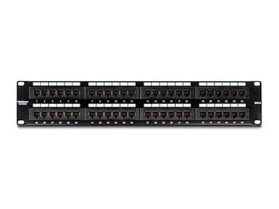 TRENDnet 48-Port Cat6 Unshielded Patch Panel, Wallmount Or Rackmount, Compatible With Cat3,4,5,5e,6 Cabling, For