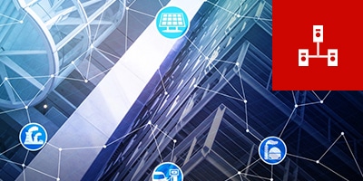 Close up of data center technology