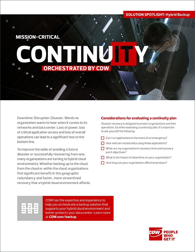 Preview of Hybrid Backup Solution Spotlight
