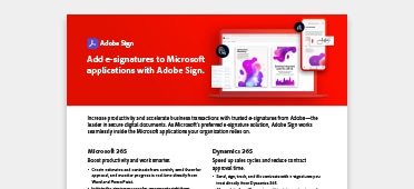 Speed up signing and improve productivity with Microsoft 365 integrations