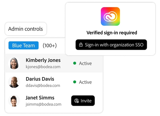 thumbnail image featuring Adobe verified sign-in controls for an organization