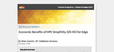 Economic Benefits of HPE SimpliVity 325 HCI for Edge flyer