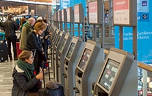 Check in machine at Oslo Gardermoen International Airport
