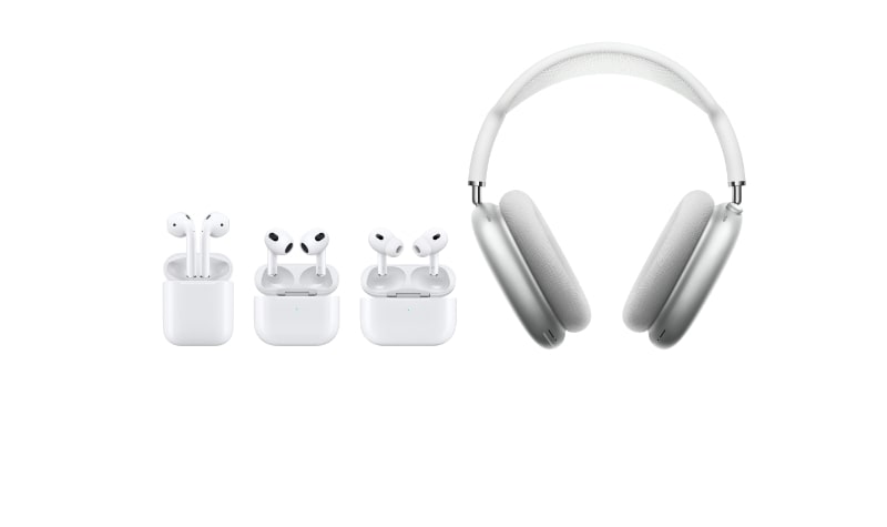 Apple AirPods family.