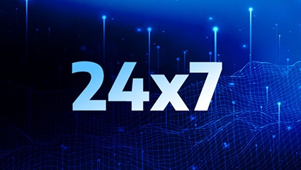 Arctic wolf blue abstract threat detection background.