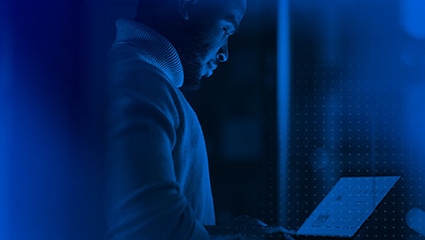 Arctic wolf blue abstract security background.