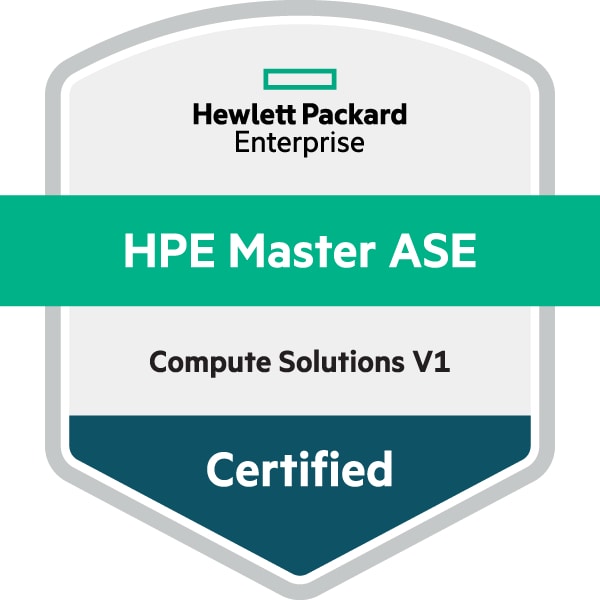 Hewlett Packard Enterprise HPE Master ASE Compute Solutions V1 Certified Badge