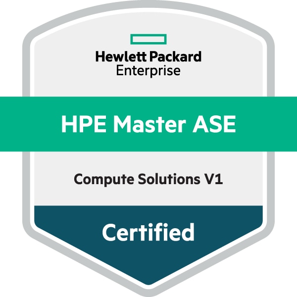 Hewlett Packard Enterprise HPE Master ASE Compute Solutions V1 Certified Badge