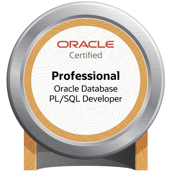 Oracle Certified Professional Oracle Database PL/SQL Developer Badge
