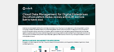 Read the Rubrik Cloud Data Management data sheet