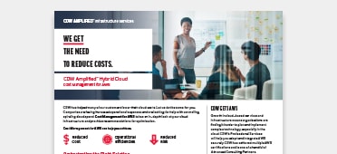 PDF OPENS IN NEW WINDOW: Read about CDW's cost management services available for AWS