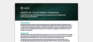 Read the Rubrik Cloud-Native Protection data sheet