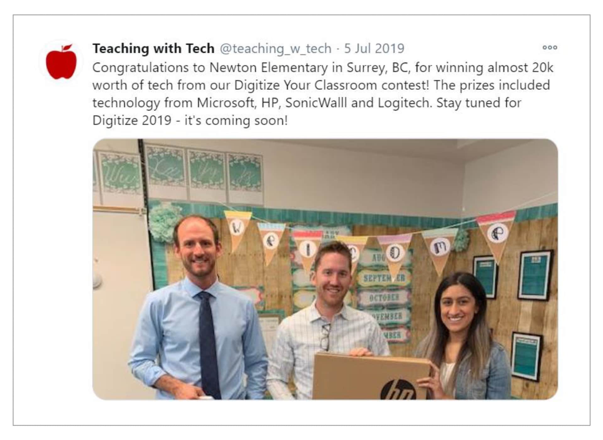 Digitize Your Classroom Winners 2018