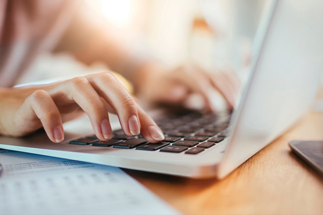 Wide cityscape showing buildings sharing the same secure networking of servers or internet