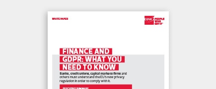 Image preview of White Paper: What You Need to Know About Finance and GDPR