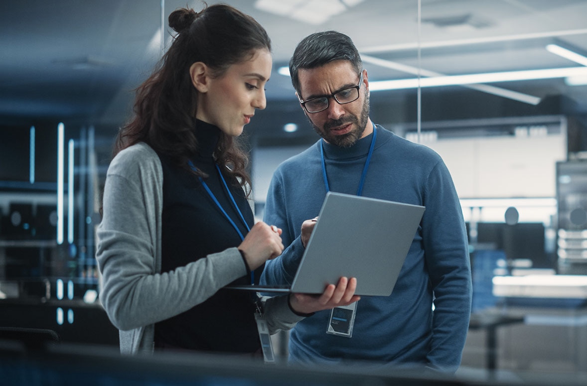 people working on laptops