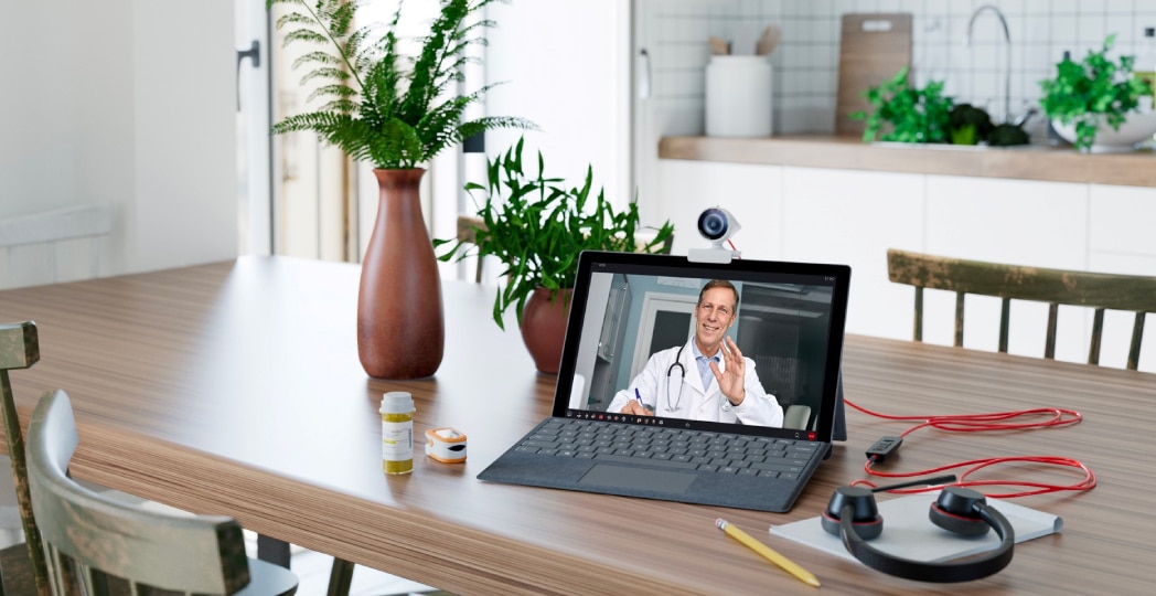 A video call with a doctor 