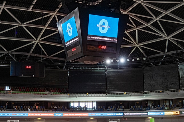 Stadium digital signage display.