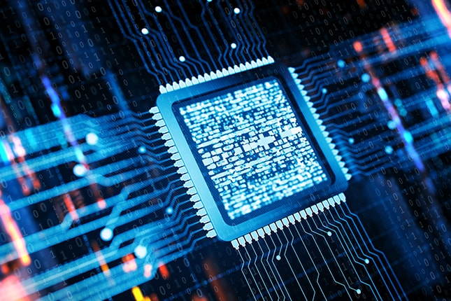 Image of high performance computing microchip.