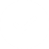icono de marca de verificación color blanco