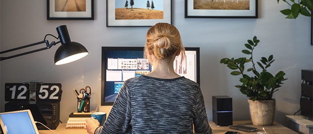 woman at desk