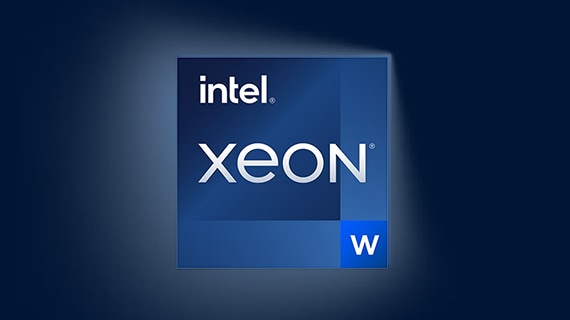 Intel xeon logo on dark blue.
