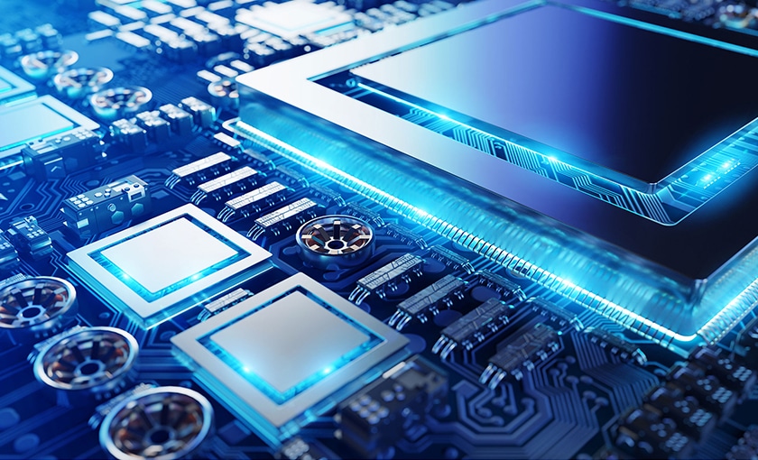 detail image of a computer processor for Intel