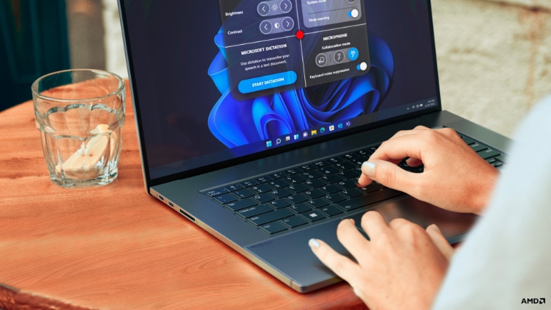 Person using a Lenovo Zbook