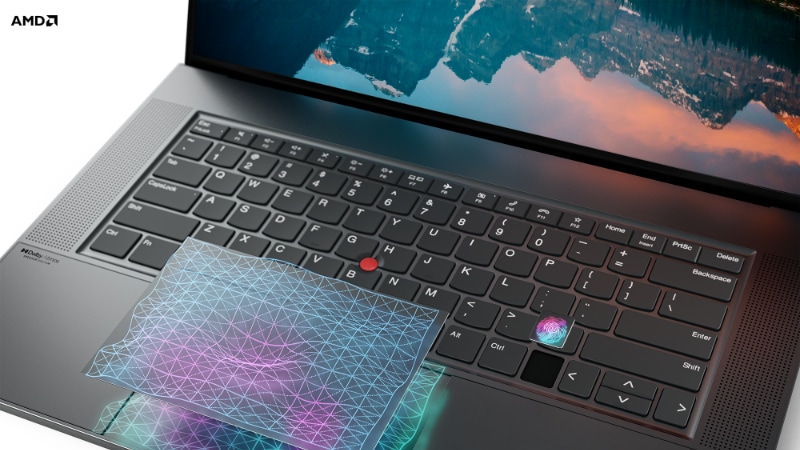 Person using a Lenovo Zbook