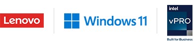 Lenovo Windows 11 Intel vPro for Business Partnership Logos