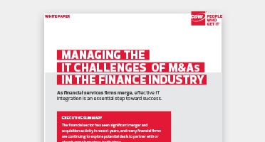 PDF OPENS IN A NEW WINDOW - Image preview of White Paper: Managing the IT Challenges of M&A