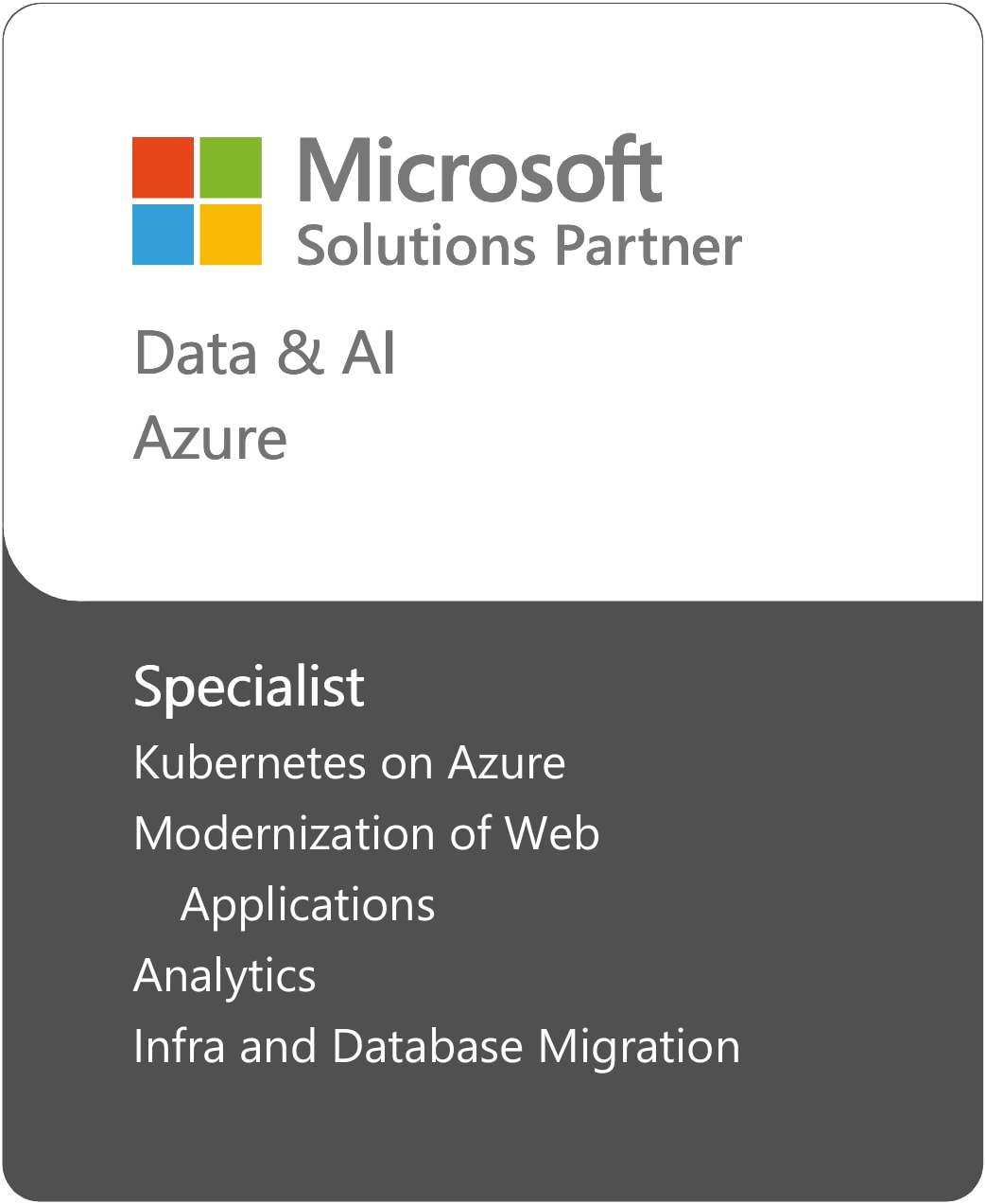 Microsoft Solutions Partner Badge Data & AI Azure