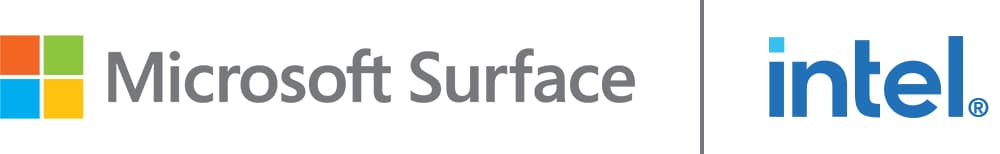 Microsoft Surface + Intel logo