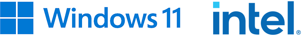 Microsoft Windows 11 and Intel Logos