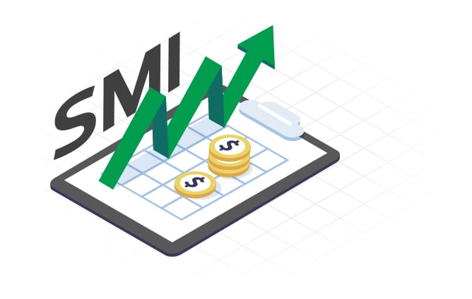 Image of tablet device with financial charts.