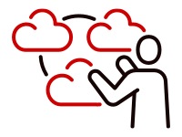 Cloud networks graphic icon