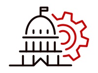 Federal building graphic icon