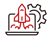 rocket Laptop gear icon