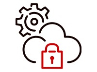 Cloud security graphic icon