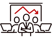 Down Arrow Graph Graphic Icon